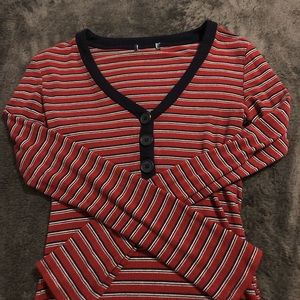 Forever 21 Tops - Forever 21 Long Sleeve Button Up Ribbed Tee Forever 21 Tops - Forever 21 Long Sleeve Button Up Ribbed Tee